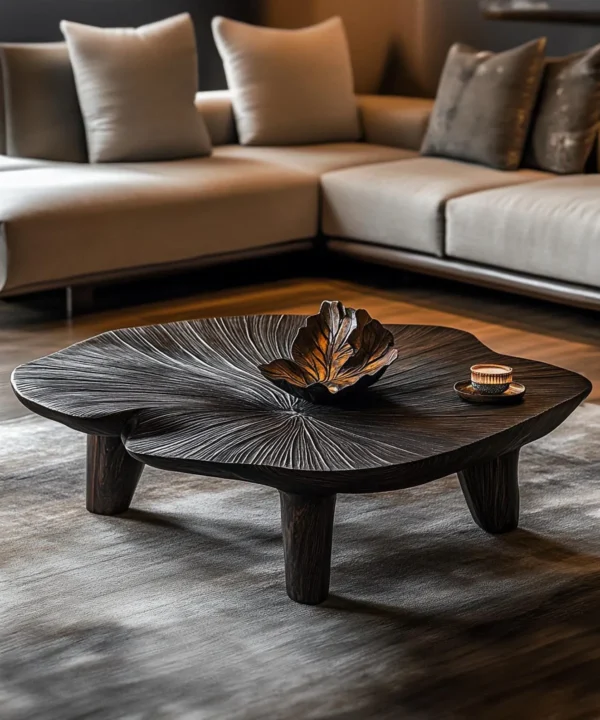 Tamarind Wood Live Edge Farmhouse Coffee Table For Rustic Interiors