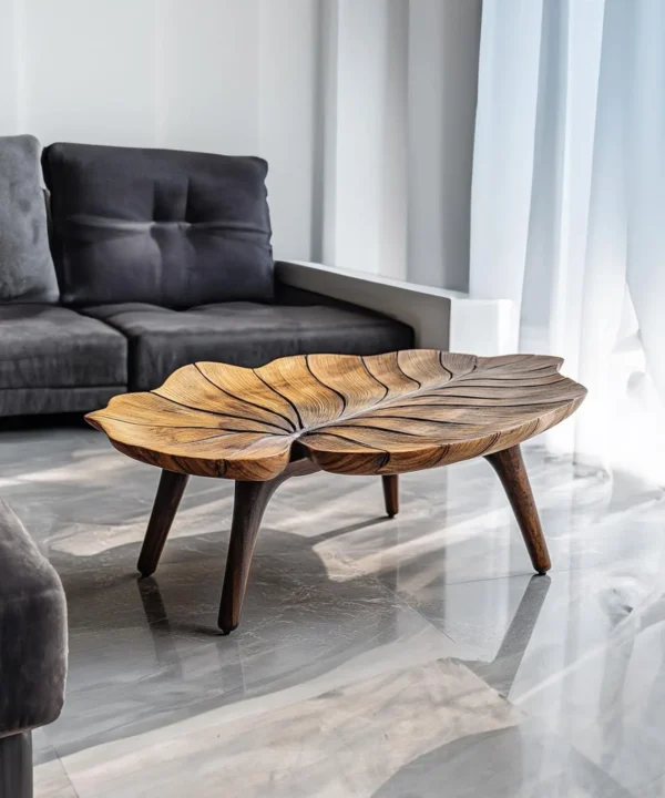 Rustic Solid Wood Slab Coffee Table For Contemporary Farmhouse Living